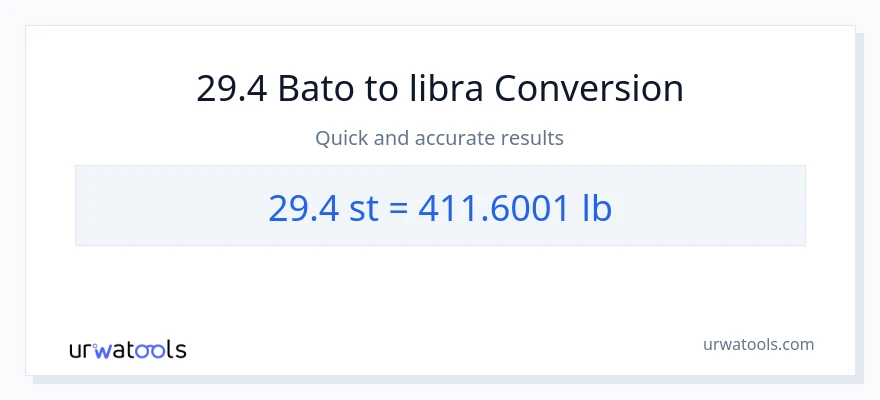 29.4 Mga bato patungong Lbs na conversion