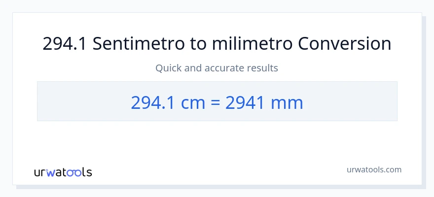 294.1 Mga Sentimetro patungong milimetro na conversion