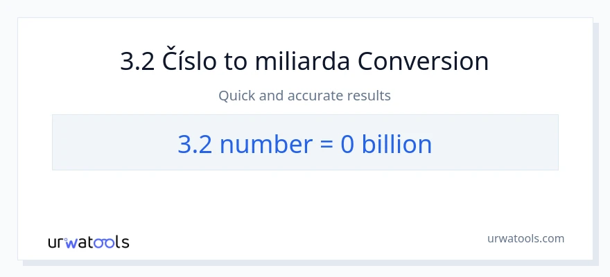 Konverze z čísla na miliardy: 3.2