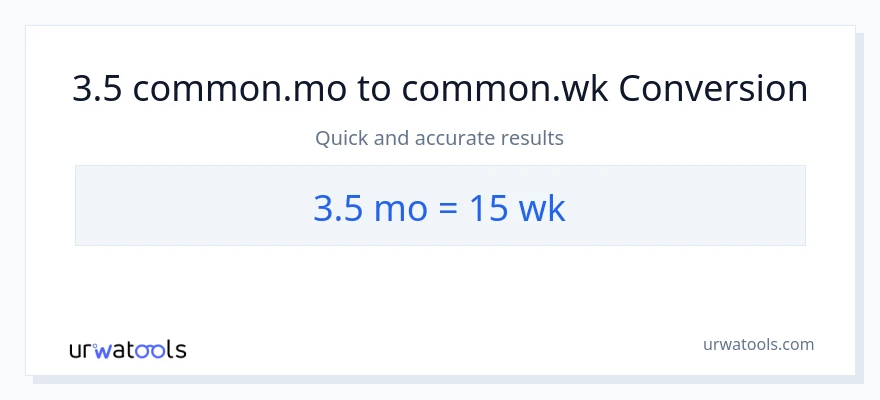3.5 Mga Buwan patungong Mga Linggo na conversion