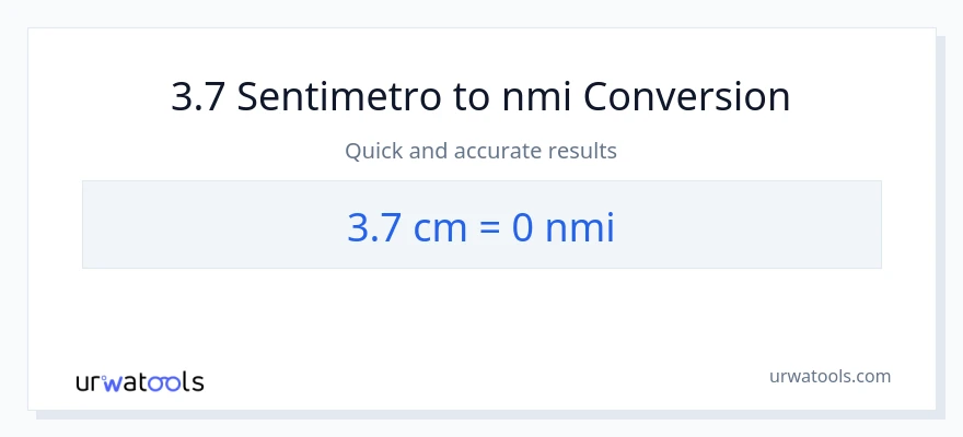 3.7 Mga Sentimetro patungong milyang nautikal na conversion