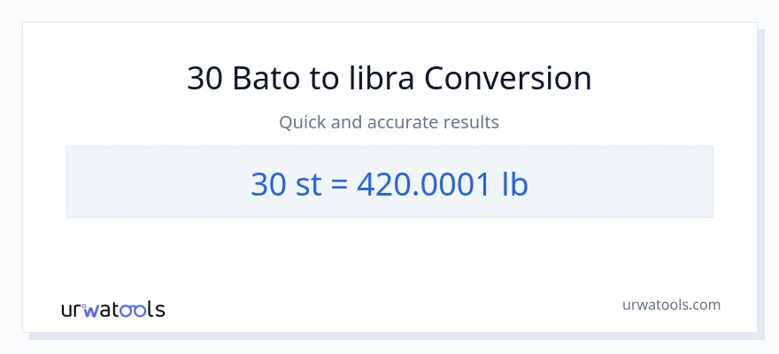 30 Mga bato patungong Lbs na conversion