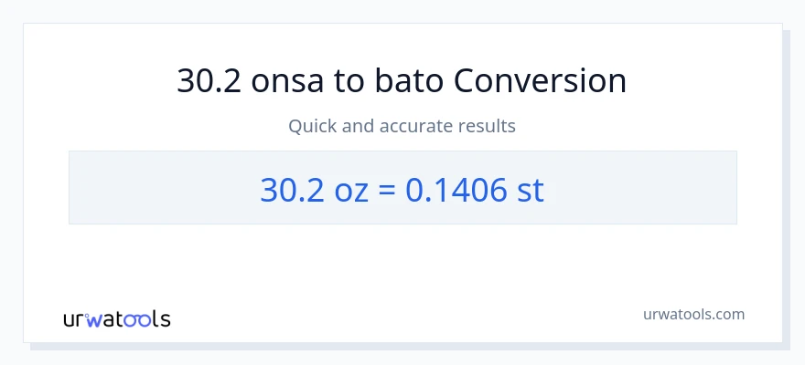 30.2 Mga onsa patungong Mga bato na conversion