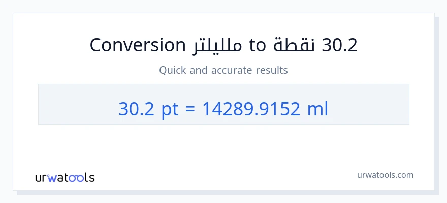 التحويل من 30.2 Pints إلى ملليلتر