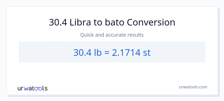 30.4 Lbs patungong Mga bato na conversion