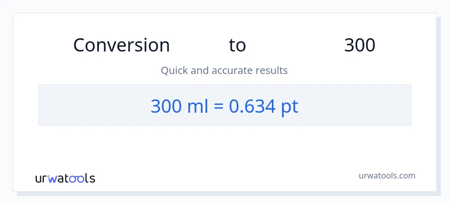 تبدیل 300 میلی‌لیتر به Pints