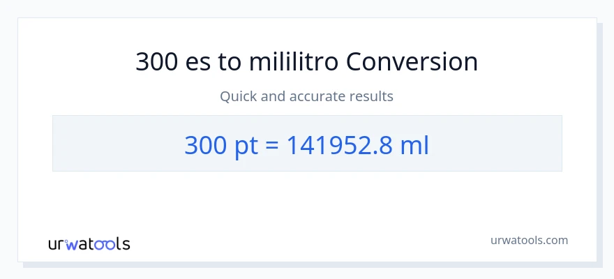 Conversión de 300 Pints a mililitros