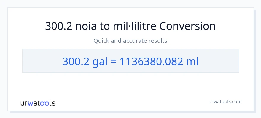 Conversió de 300.2 Galons a mil·lilitres