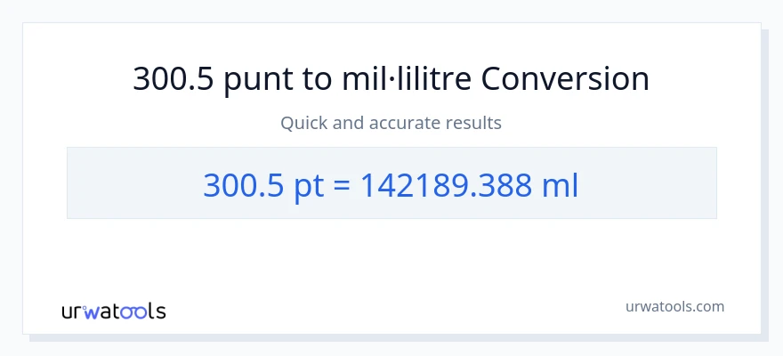 Conversió de 300.5 Pints a mil·lilitres