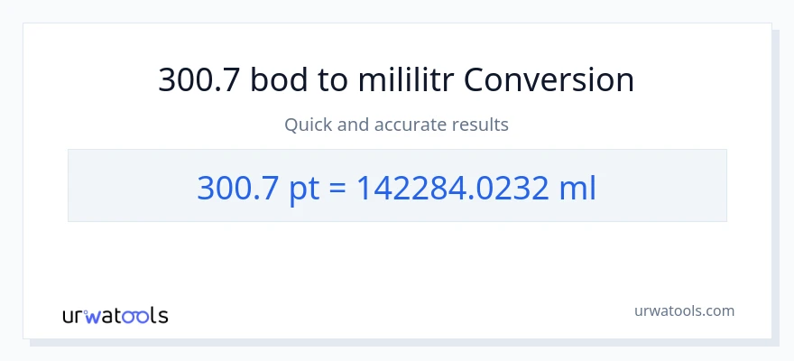 Konverze z Pints na mililitrů: 300.7