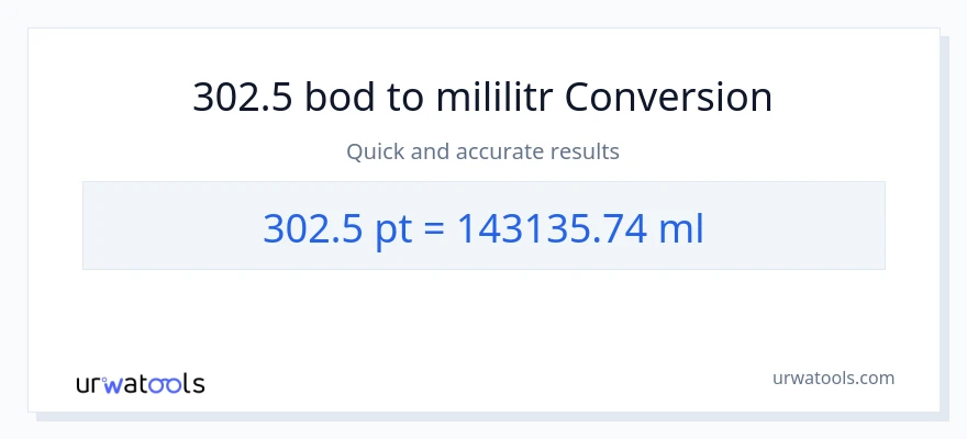 Konverze z Pints na mililitrů: 302.5