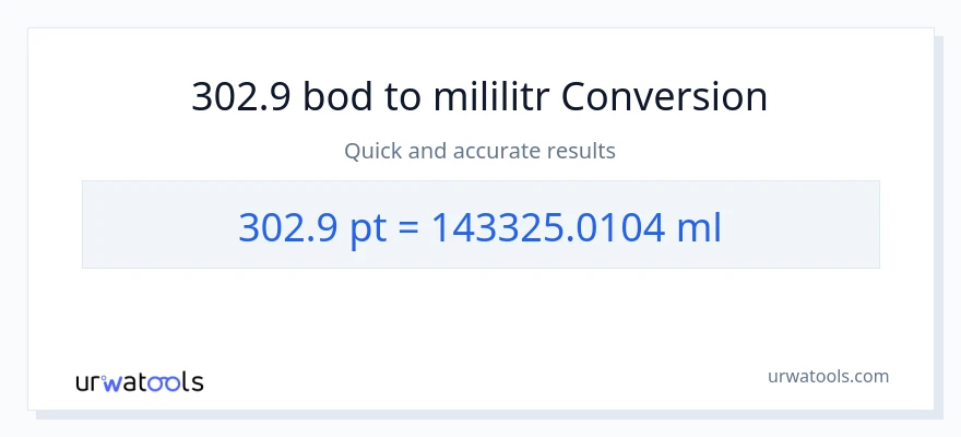 Konverze z Pints na mililitrů: 302.9