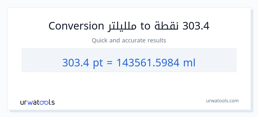 التحويل من 303.4 Pints إلى ملليلتر