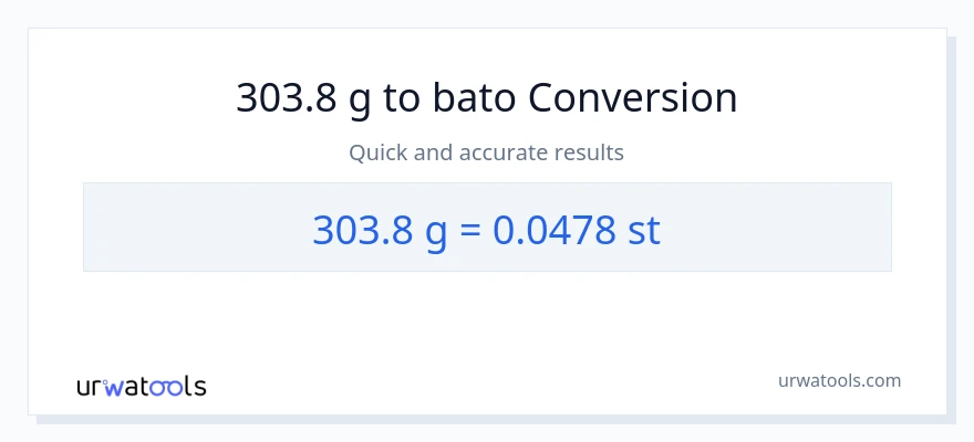303.8 Gramo patungong Mga bato na conversion