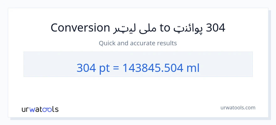 304 Pints ته ملی لیټرونه بدلون