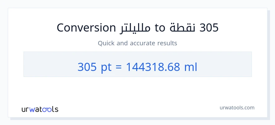 التحويل من 305 Pints إلى ملليلتر