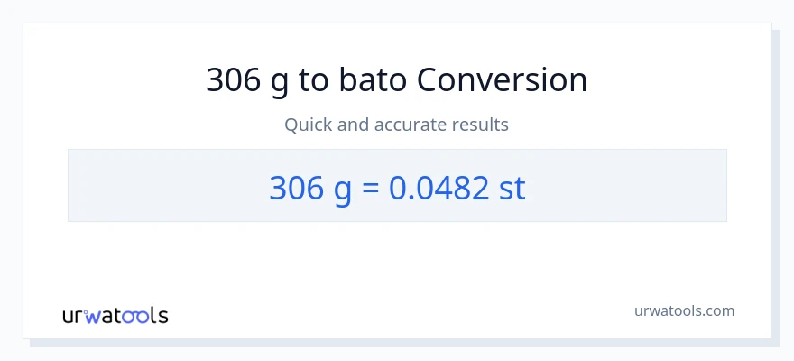 306 Gramo patungong Mga bato na conversion