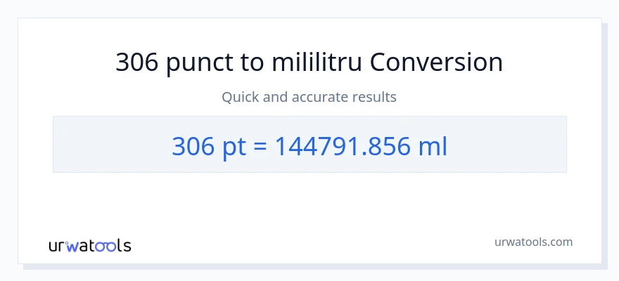 Conversie 306 Pints la mililitri