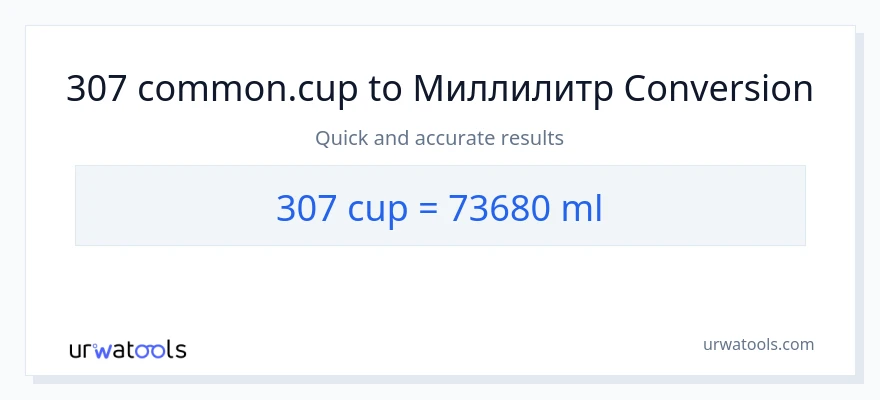 307 кеселер-ден миллилитр-ке конверсия