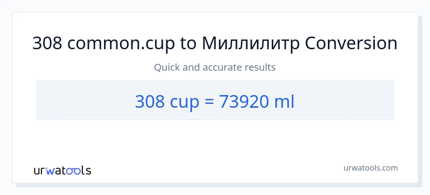 308 кеселер-ден миллилитр-ке конверсия