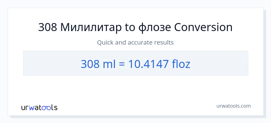 Конверзија од милилитри до течне унце: 1}