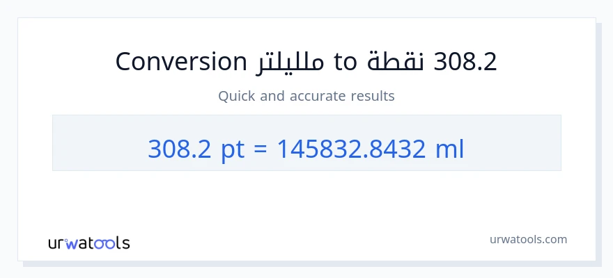 التحويل من 308.2 Pints إلى ملليلتر
