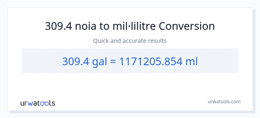 Conversió de 309.4 Galons a mil·lilitres