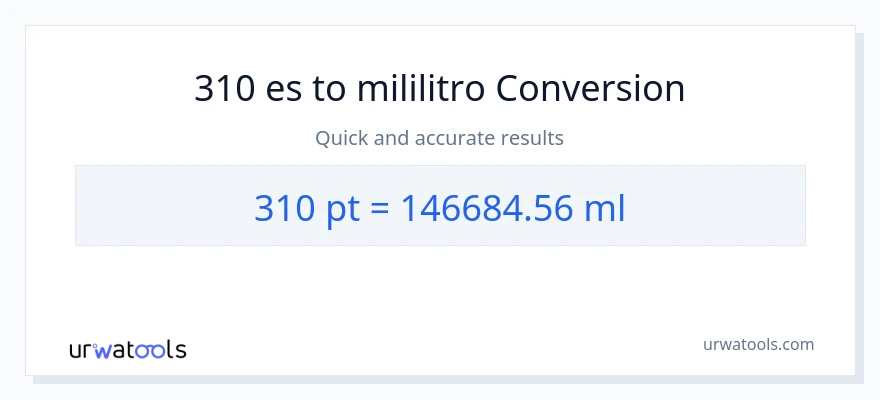 Conversión de 310 Pints a mililitros