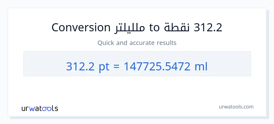 التحويل من 312.2 Pints إلى ملليلتر