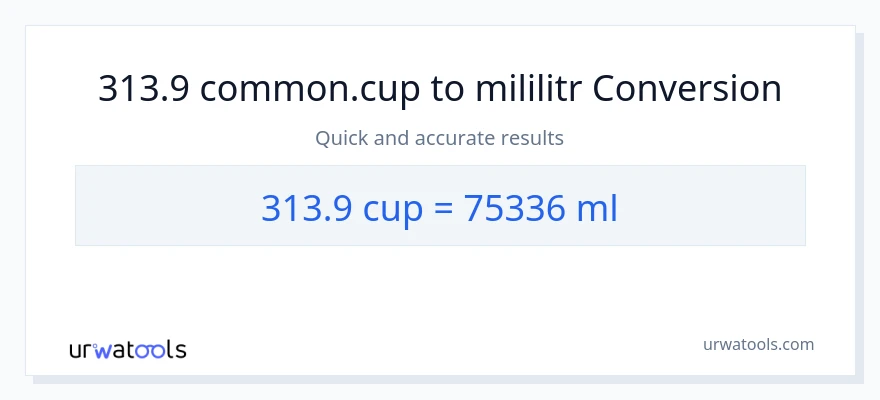 Konwersja 313.9 stan nietrzeźwy do mililitry