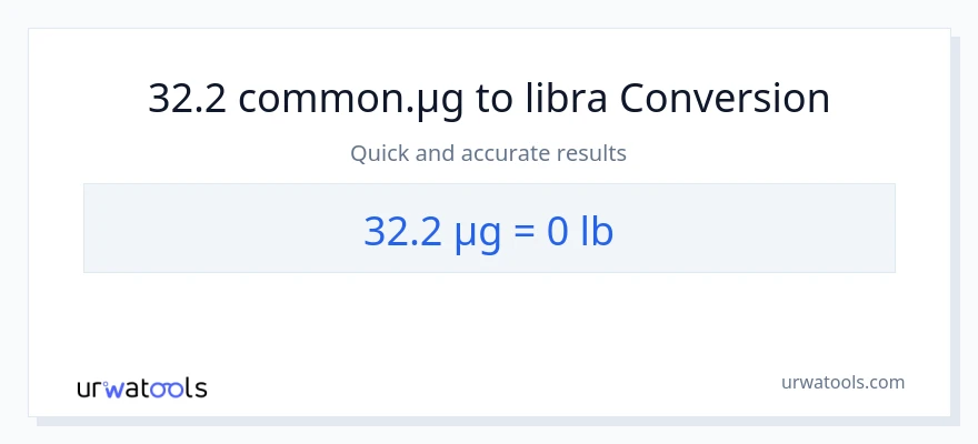 32.2 mga mikrogramo patungong Lbs na conversion