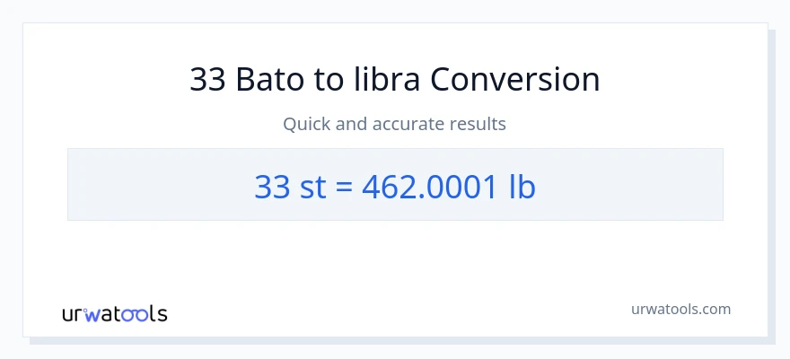 33 Mga bato patungong Lbs na conversion