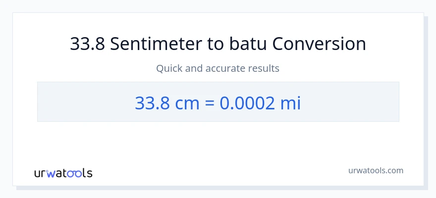 Penukaran 33.8 Sentimeter kepada batu