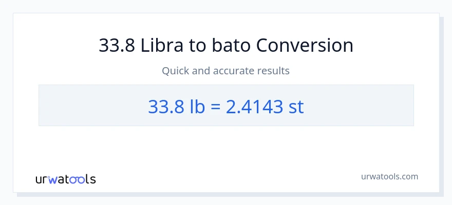 33.8 Lbs patungong Mga bato na conversion