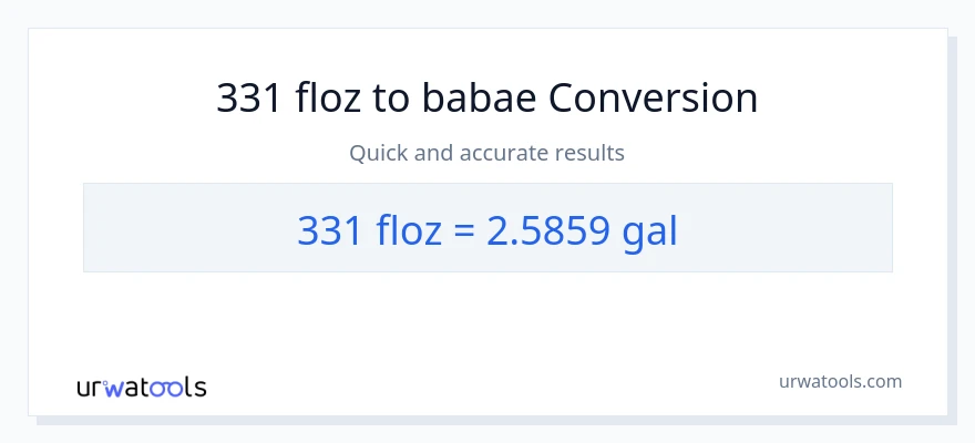 331 mga onsa ng likido patungong Mga galon na conversion