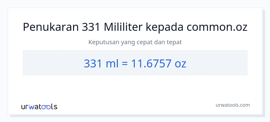 331 milliliters to Ounces conversion