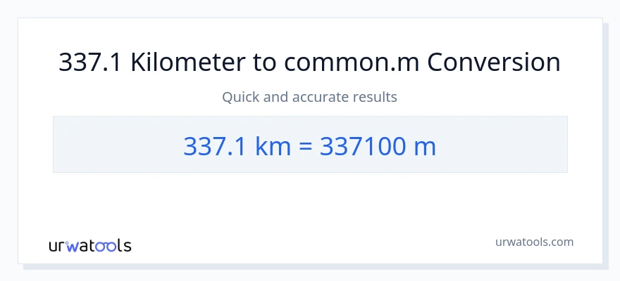 337.1 Kilometers to Meters conversion