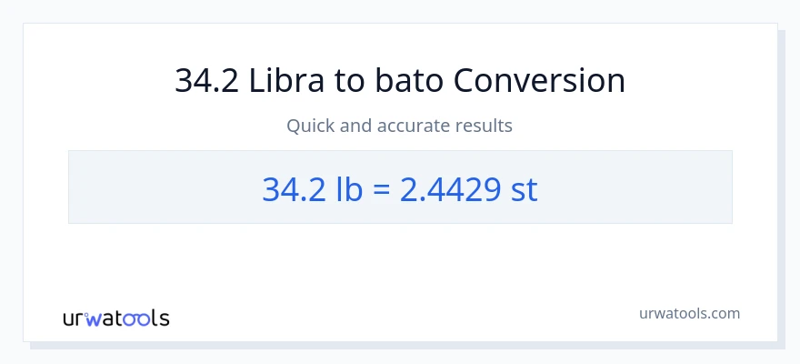 34.2 Lbs patungong Mga bato na conversion