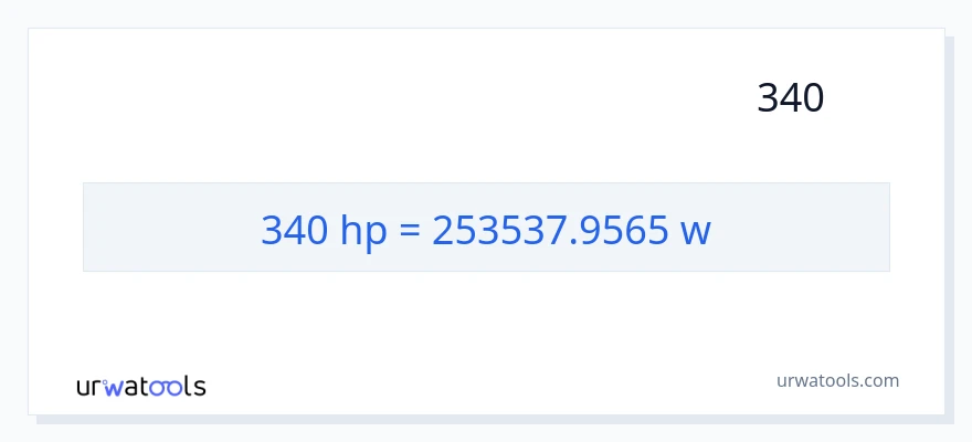 تبدیل 340 اسب بخار به وات