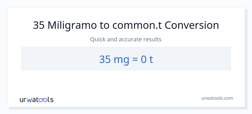 35 miligramo patungong Ts na conversion