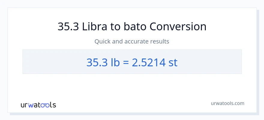 35.3 Lbs patungong Mga bato na conversion
