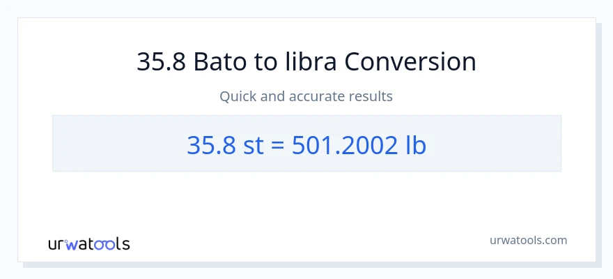 35.8 Mga bato patungong Lbs na conversion