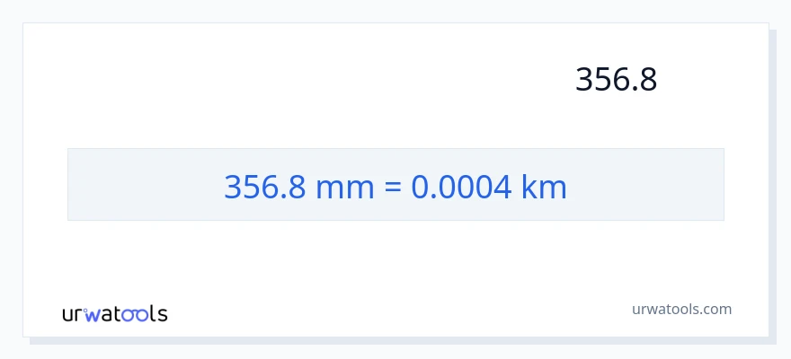 تبدیل 356.8 میلی‌متر به کیلومتر