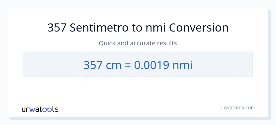 357 Mga Sentimetro patungong milyang nautikal na conversion