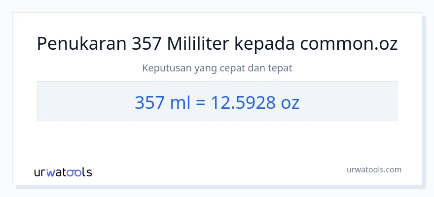 357 mililiter to Ounces conversion