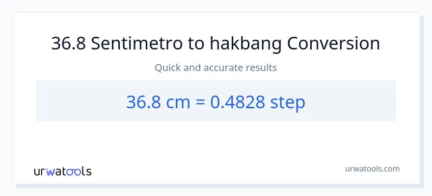 36.8 Mga Sentimetro patungong mga hakbang na conversion