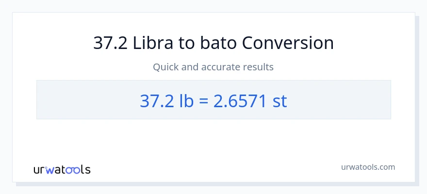 37.2 Lbs patungong Mga bato na conversion