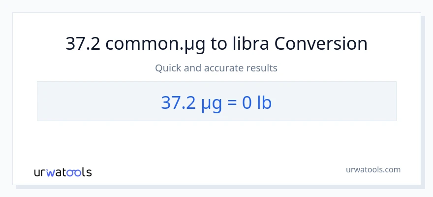 37.2 mga mikrogramo patungong Lbs na conversion