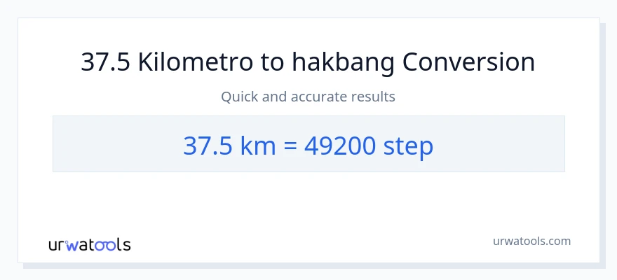 37.5 Kilometro patungong mga hakbang na conversion