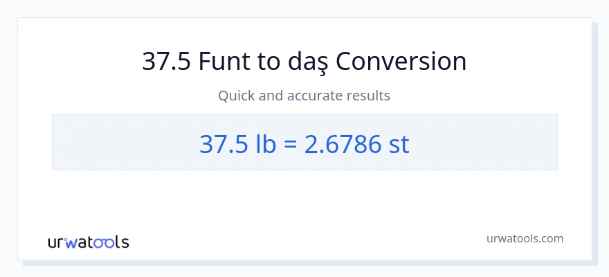 37.5 Lbs-dən Daşlar-ə çevrilmə